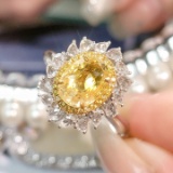 14k Gold 2.49 Ctw Natural Sapphire & Diamond Ring/pendant