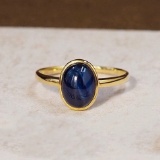14k White Gold 1.14 Ct Natural Sapphire Ring