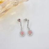 14k Gold 0.56 Ctw Natural Pink Diamond & Diamond Earrings
