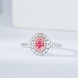 14k Gold 0.88 Ctw Natural Pink Diamond & Diamond Ring