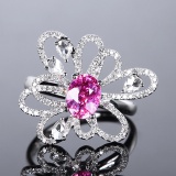 14k Gold 1.94 Ctw Natural Padparadscha Sapphire & Diamond Ring