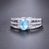 14k Gold 1.28 Ctw Natural Paraiba Tourmaline & Diamond Ring