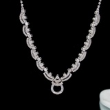 14k Gold 1.12 Ct Natural H Diamond Necklace