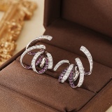 14k Gold 2.79 Ctw Natural Sapphire & Diamond Earrings