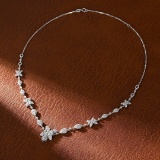 14k Gold 1.68 Ct Natural H Diamond Necklace