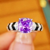 14k Gold 2.21 Ctw Natural Sapphire & Diamond Ring