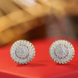 14k Gold 0.56 Ct Natural H Diamond Earrings