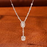 14k Gold 0.54 Ctw Natural H Diamond Necklace