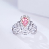14k Gold 0.83 Ctw Natural Pink Diamond & Diamond Ring
