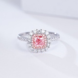 14k Gold 1.29 Ctw Natural Pink Diamond & Diamond Ring