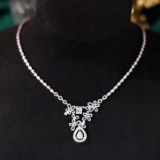 14k Gold 2.5 Ct Natural H Diamond Necklace