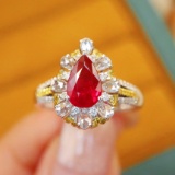 14k Gold 1.58 Ctw Natural Ruby & Diamond Ring/pendant