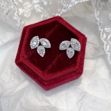 14k Gold 0.7 Ct Natural H Diamond Earrings