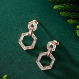 14k Gold 0.76 Ct Natural H Diamond Earrings