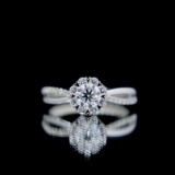 Gia Certified 14k Gold 0.50 Ct Natural G Vs2 Round Diamond Ring