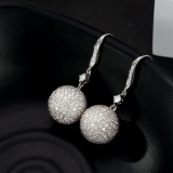 14k Gold 3.12 Ct Natural H Diamond Earrings