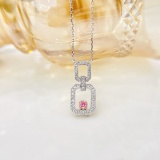 14k Gold 0.36 Ctw Natural Pink Diamond & Diamond Necklace
