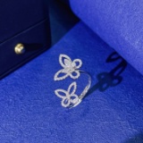 14k Gold 0.41 Ct Natural H Diamond & Butterfly Ring