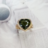 14k Gold 3.65 Ct Natural Tourmaline & Diamond Ring