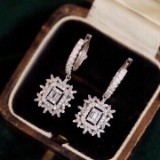 14k Gold 0.60 Ct Natural H Diamond Earrings