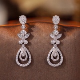14k Gold 0.24 Ct Natural H Diamond Earrings