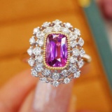 14k Gold 1.98 Ctw Natural Sapphire & Diamond Ring