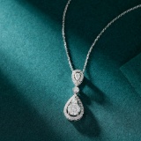14k Gold 0.70 Ctw Natural H Diamond Pendant