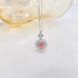 14k Gold 0.49 Ctw Natural Pink Diamond & Diamond Necklace