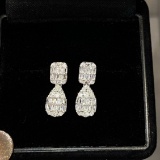 14k Gold 0.64 Ct Natural H Diamond Earrings