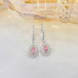14k Gold 0.62 Ctw Natural Pink Diamond & Diamond Earrings
