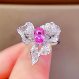 14k Gold 1.03 Ct Natural Sapphire & Diamond Ring