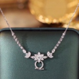 14k Gold 1.15 Ct Natural H Diamond Necklace