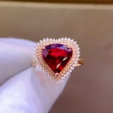 14k Gold 4.12 Ct Natural Tourmaline & Diamond Ring