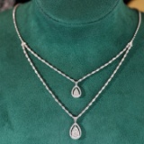 14k Gold 2 Ct Natural H Diamond Necklace