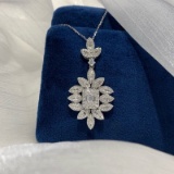 14k Gold 1.2 Ct Natural H Diamond Pendant