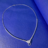 14k Gold 1.77 Ctw Natural H Diamond Necklace