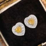 14k Gold 0.50 Ct Natural Color Diamond Earrings