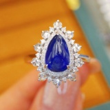 14k Gold 2.46 Ctw Natural Sapphire & Diamond Ring