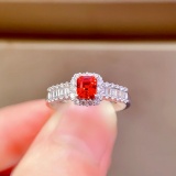14k Gold 0.62 Ct Natural Spinel & Diamond Ring