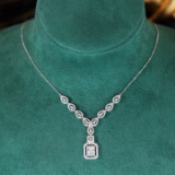 14k Gold 1.15 Ct Natural H Diamond Necklace