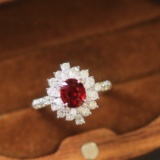 14k Gold 1.92 Ctw Natural Ruby & Diamond Ring