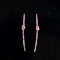 14k Gold 0.58 Ctw Natural Pink Diamond & Diamond Earrings