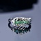 14k Gold 0.26 Ctw Natural Emerald & Sapphire & Art Deco Ring