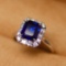 14k Gold 2.59 Ctw Natural Sapphire & Diamond Ring