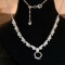 14k Gold 0.80 Ct Natural H Diamond Necklace