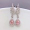 14k Gold 1.23 Ctw Natural Pink Diamond & Diamond Earrings