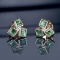 14k Gold 0.91 Ct Natural Emerald Earrings