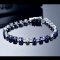 14k Gold 6.45 Ctw Natural Sapphire & Diamond Bracelet