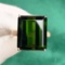 14k Gold 13.96 Ctw Natural Tourmaline & Diamond & Solitaire Ring