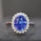 14k Gold 2.86 Ctw Natural Sapphire & Diamond Ring